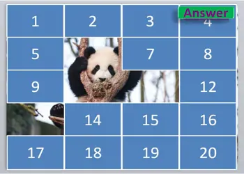 Wild Animals Hidden Picture Guessing PPT Game 
